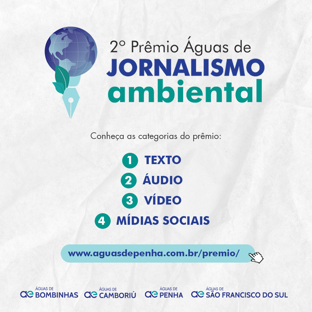 Último mês de inscrições para o 2º Prêmio Águas de Jornalismo Ambiental